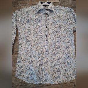 Stone Rose Blue and White Paisley Shirt